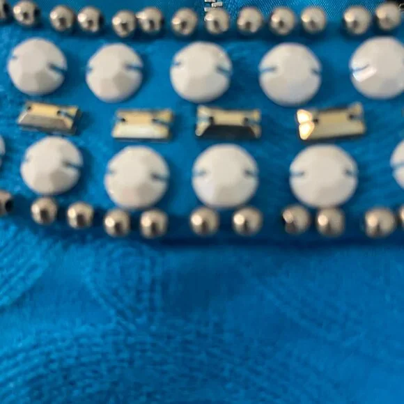 Laundry by Shelli Segal turquoise beaded halter dress Size 6 - Picture 5 of 10